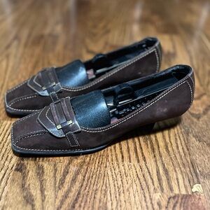 Women Aerosoles vintage square toe heel loafers